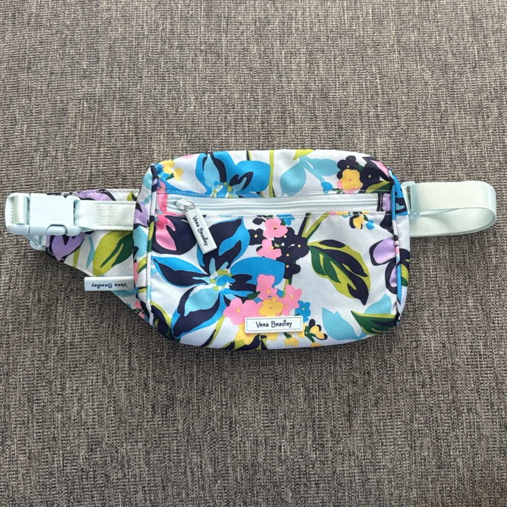 Vera Bradley Floral Belt Bag with Blue and Pink